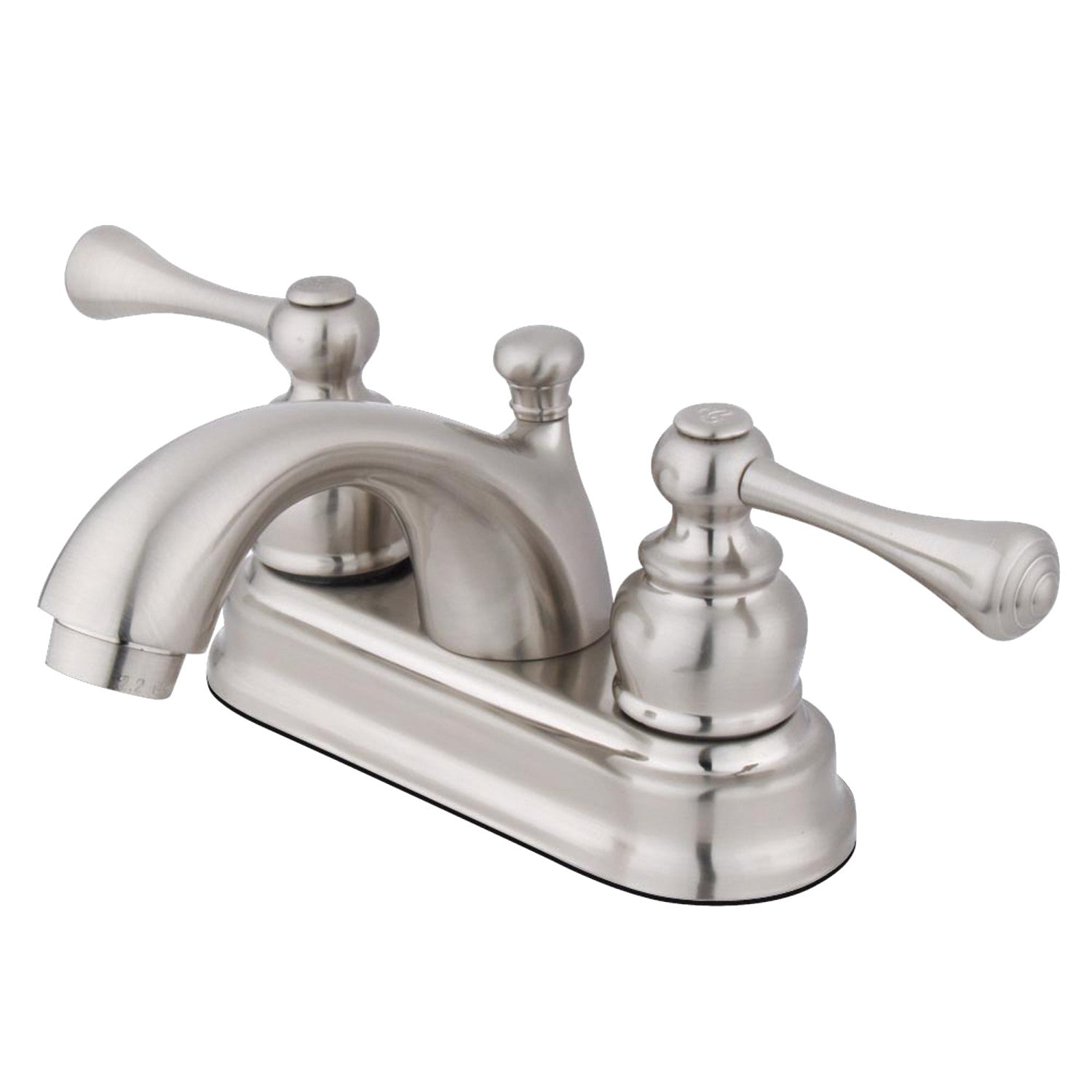 Kingston Tulare KB3608BL - Vintage Double-Handle 3-Hole Deck Mount 4-Inch Centerset Bathroom Faucet with Pop-Up Drain, Brushed Nickel — image 1